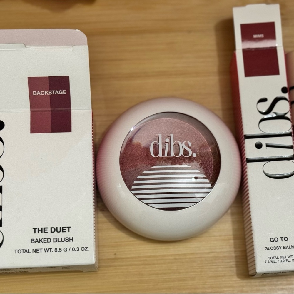 Dibs The Duet Baked Blush and Glossy Balm Set - Rich Pink - Picture 6 of 9